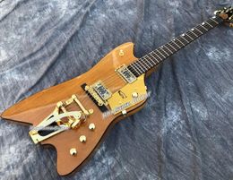 Custom G6199 Billy Bo Jupiter Gloss Natural Thunderbird Electric Guitar Black Body Binding Bigs Tremolo Bridge Gold Sparkle Penguin Pickguard Thumbnail Inlay