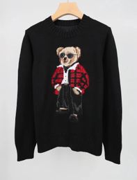 Tasarımcı Mens Kış Sweaters Külot Man Bear Sweaters Ralph Uzun Kollu Sweater Ralphs Laurence Sweater Sıradan Baskı Laurens High Street Nakış Üst 8752