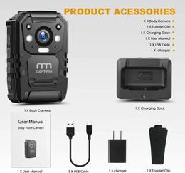 Other Electronics CammPro i826 Body Worn Camera Digital Video Recorder HD 1296P Wearable Nanny Cameras 231130