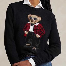 Women's Sweaters Jacquard Couple New Sweater 2023 Round Neck Little Bear Pullover Atmosphere Knitted Shirt Knitted Top