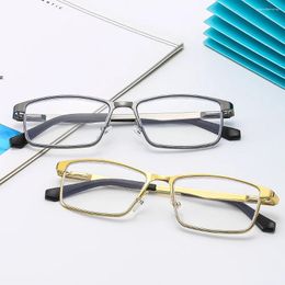 Sunglasses Business Reading Glasses Metal Framed Presbyopia HD Anti Blue Light Hyperopia Neutral Style Mens