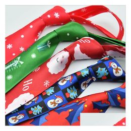 Christmas Decorations Party Costumes Neck Ties Santa Claus Snowman Necktie Snowflake Design For Xmas Gift 29 Styles Drop Delivery Ho Dhqgb