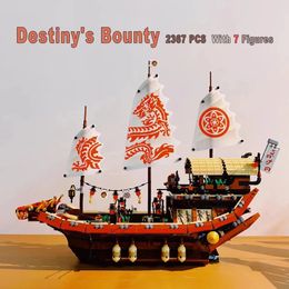 Christmas Toy Supplies In Stock 06057 Destiny Boat 2367Pcs Flying Bounty Ship Building Blocks Bricks Kid Christmas Gifts Compatible 70618 In Stock 060 231129