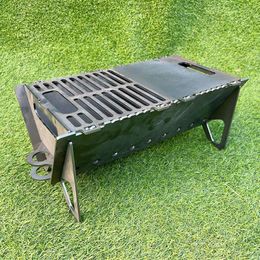 Wholesale of outdoor courtyard barbecue grills, picnic camping, convenient stainless steel charcoal, thickened carbon steel, simple and detachable