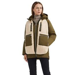 Long Windproof Hooded Puffer Jacket Thickened Winter Down Coat with 6 Pockets 99