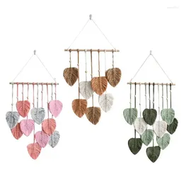 Tapestries Leaves Tassels Hand Woven Macrame Wall Hanging Ornament Colourful Boho Art Decor For LivingRoom Nursery Apartment Decoration