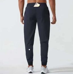 LU womens LL Men's Jogger Long Pants Sport Yoga Outfit Quick Dry Drawstring Gym Pockets Sweatpants Trousers Mens Casual Elastic Waist fitness0105