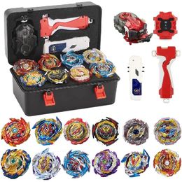 4D Beyblades Toy Set Gift with Portable Box 12 Spinning Tops 2 TwoWay er Metal Fusion Attack Top Game for Boys Children Kids 231130