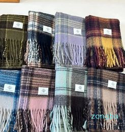 Scarves Maillard Winter Imitation Cashmere Warm Women's Scarf Thickened And Cold Resistant Wrap With Shawl Plaid FringeCoupleNeck