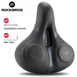 Bike Groupsets ROCKBROS Bicycle Saddle Waterproof Shockproof Mountain MTB Bike Saddle Breathable Hollow Cushion Seats Cycling Accessories 231130