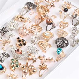 Brand New Whole 30Pcs mix lot Size Unisex Copper zircon ring Set auger Rings CZ Diamond wedding ring Valentine's Day Gift271I