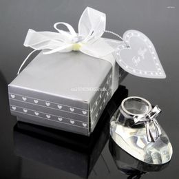 Party Favor 20pcs Unique Crystal Baby Shoe With Gift Box Wedding Favors And Gifts Shower Girl Boy Souvenir