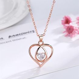 Heart Design Necklaces S925 Sliver Forever Love Jewelry for Women Mother Girlfriend Wife without Gift Box ottie185S