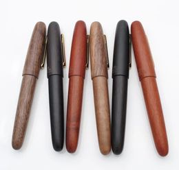 Fountain Pens Jinhao 9056 Natural Wood Fountain Pen Handmade M/F Nib Ink Pen With A Converter School Business Office Gift Writing Pen 231201