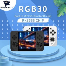 Portable Game Players POWKIDDY RGB30 Retro Pocket 720 720 4 Inch Ips Screen Built in WIFI RK3566 Open Source Handheld Console Children s Gifts 231130