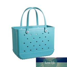 Practical Fashion Waterproof Woman Eva Tote Large Shopping Basket Bags Washable Beach Silicone Bog Bag Purse Eco Jelly Candy Lady 2389