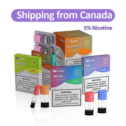 Free Shipping from Canadian warehouse Zpod Wholesale E-Cigarettes Replacement Liquid Mini 2ml Disposable Vape Pen Pod 400Mah 50mg