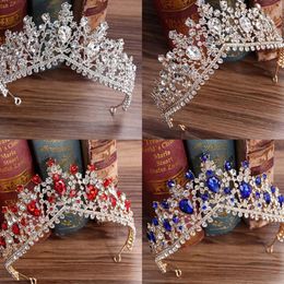 Crystal Bridal Rhinestone Crowns Hair Ornament Hairband Wedding Accessories Diadem Girls Quinceanera Party Tiaras J01212597