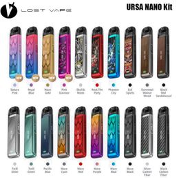 Lost Vape Ursa Nano Kit 18W Max Output with 800mAh battery Capacity 2.5ML Ursa Nano Pod fit 0.8ohm/1.0ohm Coil Type-C Fast Charging 27 Colours E-cigarette Authentic