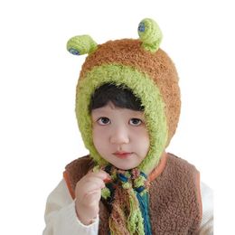 Children's hat, role-playing hat, cartoon hat, winter outdoor plush hat, plush and thickened winter warm ear protection hat