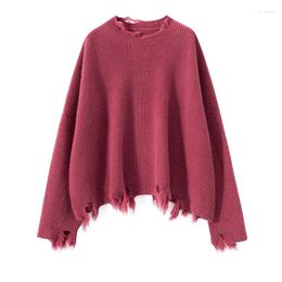 Women's Sweaters Warm Soft O-neck Baggy Jumper Pure Cashmere Oversized Sweater Women 2023 Winter Loose Thickened Pullover SWS01