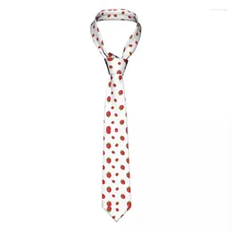 Bow Ties Strawberry Neckties Men Women Polyester 8 Cm Cute Fruit Neck For Mens Silk Wide Suits Accessories Cravat Office