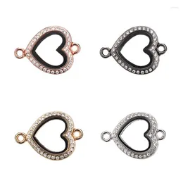 Pendant Necklaces 10Pcs/Lot Mix Colour Cute Heart Glass Living Po Locket For Memory Picture Relicario Bracelet Jewellery Bulk