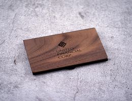 10 pcsLOT real Wood business card holder Money Clips Top ultra thin wallet minimalist aluminum credit6164963