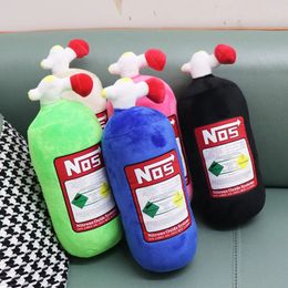 Plush Dolls Creative NOS Nitrous Oxide Bottle Soft Plush Toys Turbo JDM Cushion Gifts Car Decor Headrest Backrest Seat Neck Rest 231130