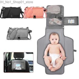 Changing Pads Covers Portable baby changing pad multifunctional foldable baby diaper bag outdoor travel diaper pad Q231202