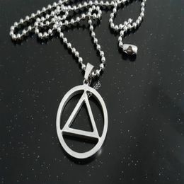 In the occult it is the Thaumaturgic Triangle Circle Stainless steel pendant amulet2243