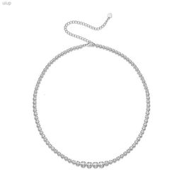 Fine Jewellery Luxury 925 Sterling Silver Moissanite Chain Tennis Necklace Men Women