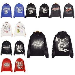 Hellstar Hellstar Hoodies Men's Sweatshirts High Street Hooded Harajuku Y2k Stranger Things Lose Warm Pullover Sweatshirt Loose Hip Hop Hoody 935