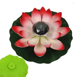 Garden Decorations Artificial Floating Led Lights Solar Power Pool Outdoor Lighting Lotus Lamp Pond Fountain Decor Accessories