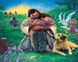 NG a039 JOHNNY MADE WHOLE Chrise Jesus Boy Wheelchair Home Decor HD Print Oil Painting On Canvas Wall Art Canvas Pictures 01081775203