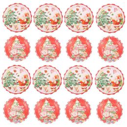 Disposable Dinnerware Christmas Plate Banquet Paper Plates Cupcake Toppers Party Tableware