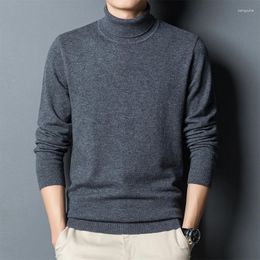 Men's Sweaters Real Sheep Wool Jumper Autumn & Winter Turtleneck Knit Clothes Pullover Sweater Cashmere Knitwear