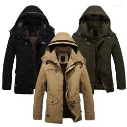 Men's Hoodies Mens Winter Jackets Parka Outerwear Warm Faux Fur Lined Long Coat Hooded Zipper WB-001
