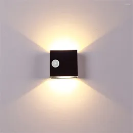 Wall Lamp Modern LED Lights PIR Motion Sensor Waterproof Up And Down Indoor Outdoor Lighting For Corridor Stairs Courtyard
