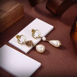 Designer Pearl Stud Earrings For Women Designer Hoop Letter G Earring Womens Luxurys Designers Love Fashion Jewellery D2109252Z211Q