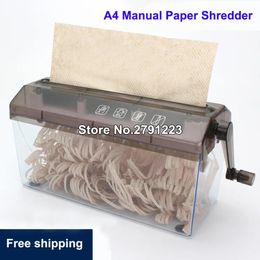 Shredders A4 9" Paper Shredder Shredded Manual Hand Document File Handmade Straight Cutting Machine for School Office 231130