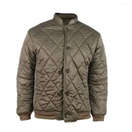 Men's Jackets 2023 Winter Thickened Jacket Japanese Vintage Solid Plaid Coat Lightweight Padding Down Designer Clothing
