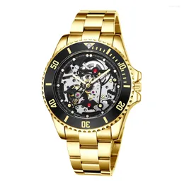 Wristwatches Hollow Men's Watch Mechanical Automatic Business Water Ghost Fashion Trend Steel Waterproof