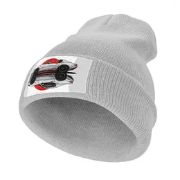 Berets My Hand Drawing Of ND RF Japanese Roadster Sports Car With Flag Background Knitted Cap |-F-| Hiking Hat Men's Women's