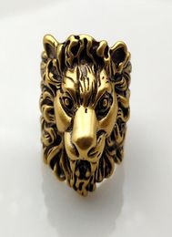 G men039s ring gold lion head Gothic Silver Ring custom logo for men039s and women039s wedding parties with Christmas and7768292