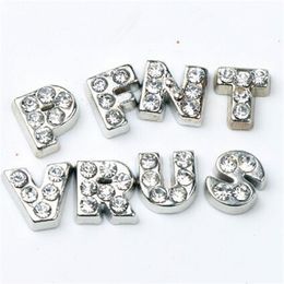 104pcs lot A-Z Crystal Letter Heart Floating Charm for Glass Living Memory Locket Jewellery Findings Components238h