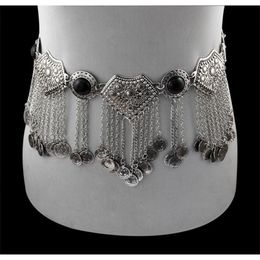 Turkish Gypsy Silver Belly Chains Boho Ethnic Jewellery Sexy Bikini Waist Dance Coin Dress Belt Belly Piercing Tribal Jewellery T20050339Z