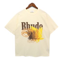 Rhude T Shirt Luxury Brand Rhude Shirt Men Shirts Designer Shirt Men Shorts Print White Black S M L Xl Street Cotton Fashion Youth Mens 9620