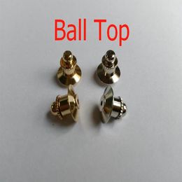 ball top locking lapel badge pin keepers backs clasp clutches savers holder Jewellery finding brooches fit military el hat club p247O