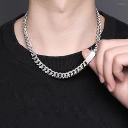 Chains 2023 Fashion Six Sides Grinding Cuban Necklace Hip Hop Hipster Titanium Steel Jewelry Gift